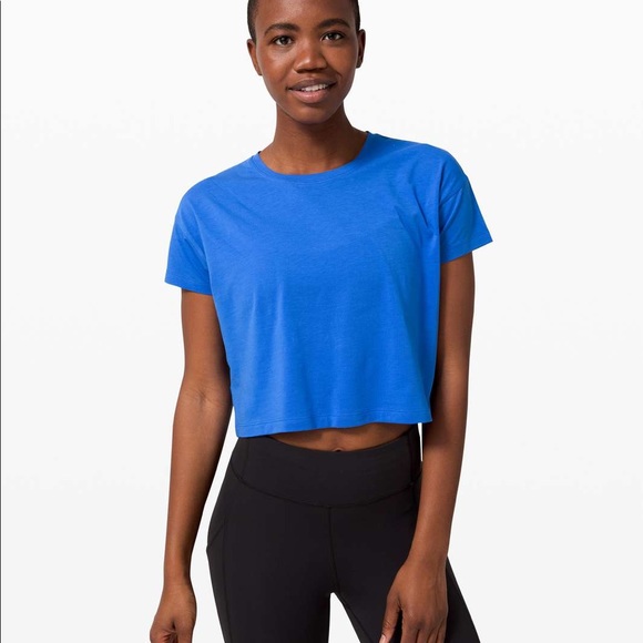 lululemon athletica Tops - Lululemon cates tee bluebell sz2